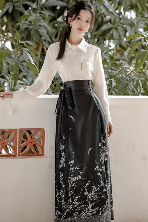 Kf S61ca80acb62d42559e151b043dcbef96q Traditional Chinese Clothes Autumn Improved Hanfu Long Sleeve Shirt Printed Horse Face Skirt Elegant Novelty Mamianqun Traditional Chinese Clothes Autumn Improved Hanfu Long Sleeve Shirt Printed Horse Face Skirt Elegant Novelty Mamianqun