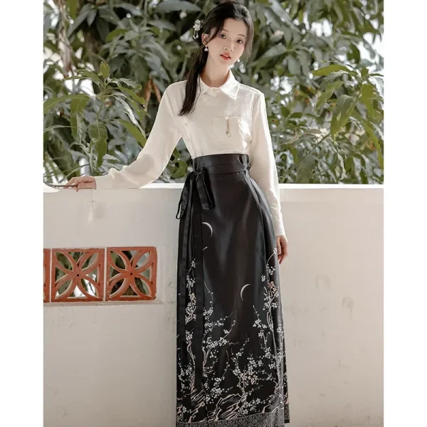 Kf S61ca80acb62d42559e151b043dcbef96q Traditional Chinese Clothes Autumn Improved Hanfu Long Sleeve Shirt Printed Horse Face Skirt Elegant Novelty Mamianqun Traditional Chinese Clothes Autumn Improved Hanfu Long Sleeve Shirt Printed Horse Face Skirt Elegant Novelty Mamianqun