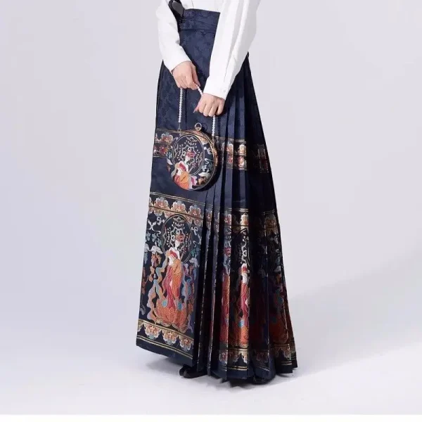 Kf S63140dc1b727483d87fa1a9c14cee75bc New Ming Dynasty Horse Face Skirt For Woman Chinese Traditional Embroidery Hanfu Shirt New Design Party Ming Dynasty Horse Face Skirt For Woman Chinese Traditional Embroidery Hanfu Shirt New Design Party