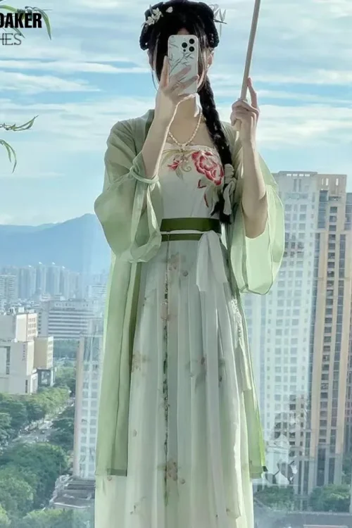 Kf S64e6c7f0e6de489cb3a9c5d0668da621d Summer Oriental Princess Dress Improved Song Dynaty Clothing Modern Green Hanfu Women Chinese Style Clothes Summer Oriental Princess Dress Improved Song Dynaty Clothing Modern Green Hanfu Women Chinese Style Clothes