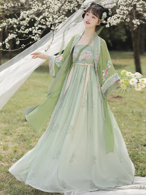 Kf S664c317c408b449abbff06e9caec2691f 2022 Autumn Green Blue Hanfu Song Dynasty Cardigan Long Shirt Super Fairy Elegant Ancient Costume Chinese Autumn Green Blue Hanfu Song Dynasty Cardigan Long Shirt Super Fairy Elegant Ancient Costume Chinese Hanfu Dress for Women