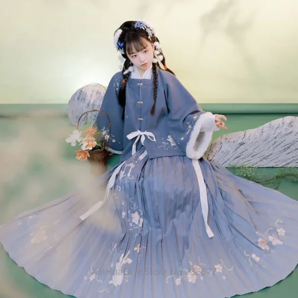 Kf S665b5b7aa2394024a49f60be6ab5f554x Water Hanfu Women Winter Chinese Ancient Traditional Clothing Fairy Princess Cosplay Costume Retro Ming Dynasty Elegant Hanfu Women Winter Chinese Ancient Traditional Clothing Fairy Princess Cosplay Costume Retro Ming Dynasty Elegant