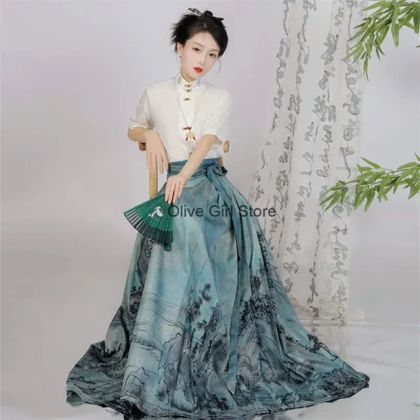 Kf S669090f81de5447ea90b0ab6b98a834ct Airplane Sleeves Horse Face Skirts Chinese Traditional Dress Set Hanfu Embroidery Wedding Daily Ming Style Cosplay Airplane Sleeves Horse Face Skirts Chinese Traditional Dress Set Hanfu Embroidery Wedding Daily Ming Style Cosplay Office Lady