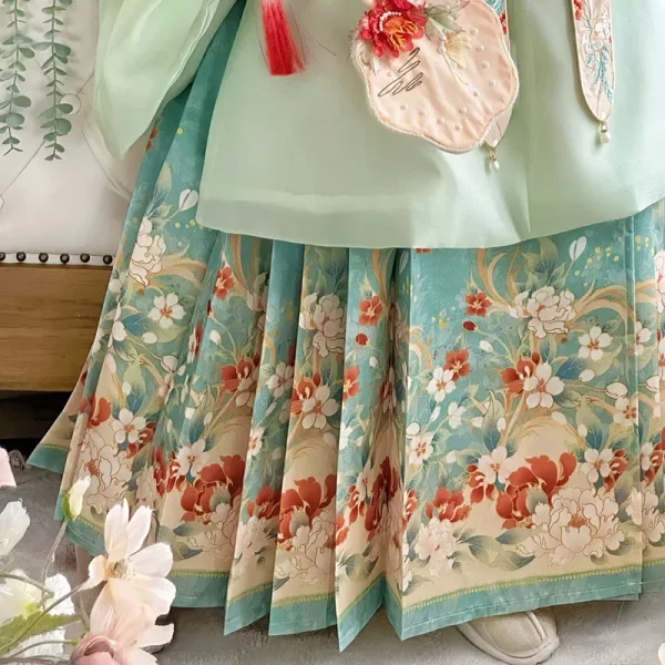 Kf S67b6772157394d268ad6b64bdad99009c Ming Cloud Shouldered Hanfu Women S Spring Horse Faced Skirt Set Fairy Costume Embroidery Chinese Traditional Ming Cloud-shouldered Hanfu Women's Spring Horse-faced Skirt Set Fairy Costume Embroidery Chinese Traditional Dress Set of Four