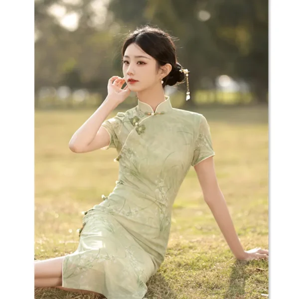 Kf S68b16ec9cb2847f1b1bc86ac49cb1b28o Vietnam S Improved Long Aodai Cheongsam Skirt 2024 Spring Summer New Retro Ethnic Style Aodai Cheongsam Cheongsam Skirt Spring/Summer New Retro Ethnic Style Aodai Cheongsam Dress