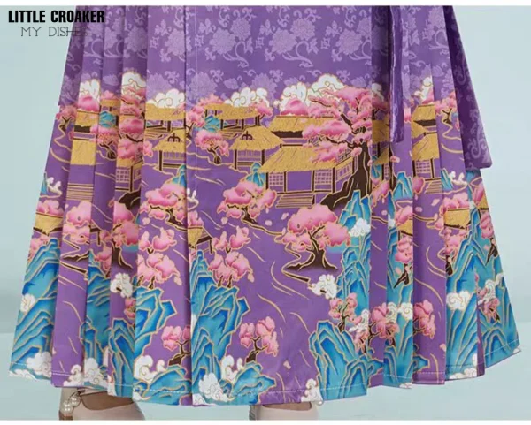 Kf S69da21808b134511b47d59d819c08348o Vintage Daily Hanfu Horse Face Skirt Women Han Bok Chinese Traditional Hanfu Shirt Red Blue Black Vintage Daily Hanfu Horse Face Skirt Women Han Bok Chinese Traditional Hanfu Shirt Red Blue Black Pleats Skirt Mamianqun