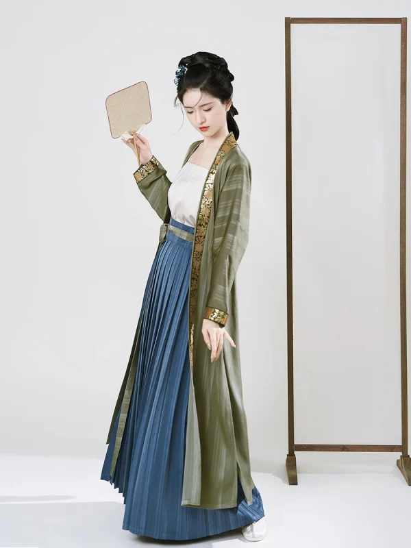 Kf S6a4cd82ecc84420fbc3ee380d55aa56bm Zhi Zao Si Song Dynasty Original Hanfu Female Long Narrow Cuff Zhijin Beizi Daily Improvement Of Song Dynasty Original Hanfu Female Long Narrow Cuff Zhijin BeiZi Daily Improvement of Plait Skirt Three-piece Suit