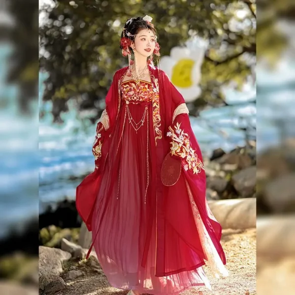 Kf S6c27a8c0d450409cb6c52b052badee54z Chinese Hanfu Dress Women Carnival Cosplay Costume Party Outfit Ancient Traditional Wedding Vintage Tang Dynasty Red Chinese Hanfu Dress Women Carnival Cosplay Costume Party Outfit Ancient Traditional Wedding Vintage Tang Dynasty Red Hanfu Dress