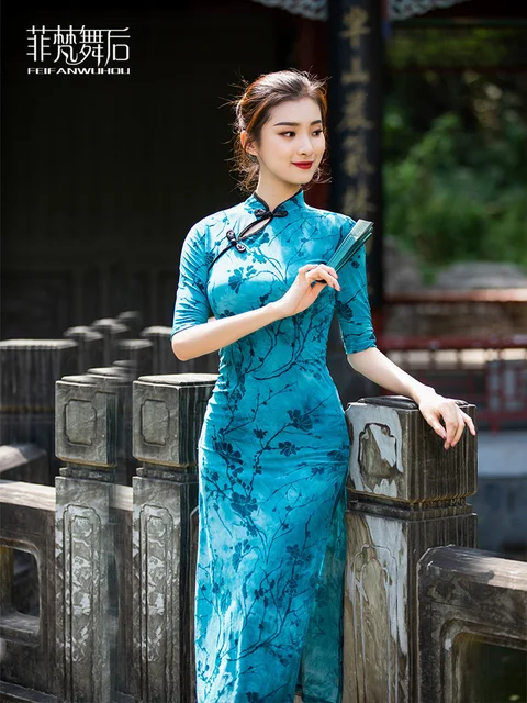 Kf S6d2fa1b3396845eca65058e2dd693e936.jpg 640x640.jpg Slim Fit Modern Dance Waltz Ballroom Dress Jazz Cheongsam Ballet Wear European Clothing Party Dresses And Events Pole