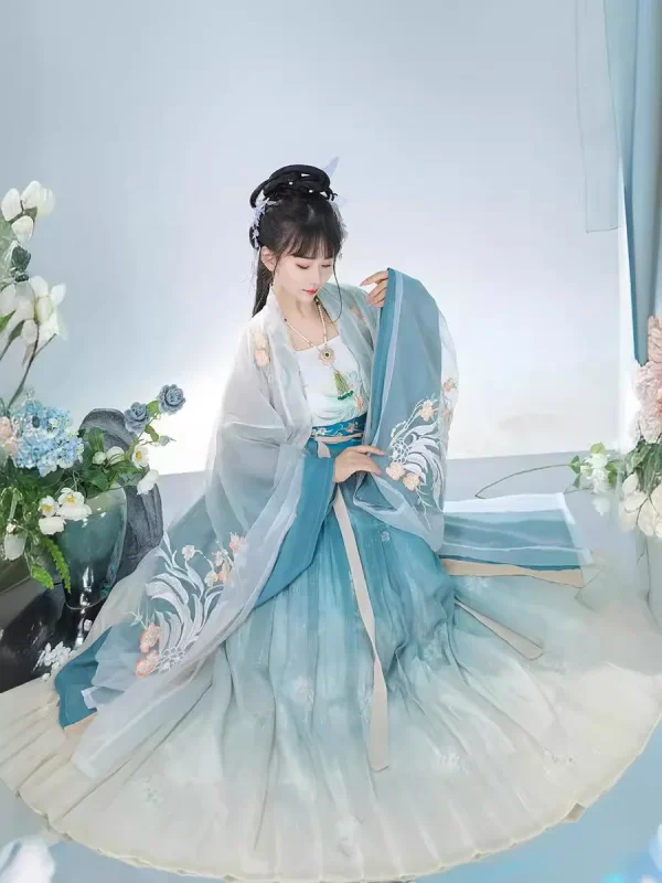 Kf S6f2bcb5f3fd5498f8042f47799d83521k 2024 Song Dynasty Original Hanfu Women S Chinese Style Improved Waist Filled Embroidery Ancient Style Suit Song Dynasty Original Hanfu Women's Chinese Style Improved Waist-filled Embroidery Ancient Style suit Spring and Summer