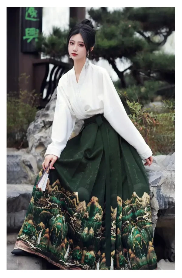 Kf S7002013d39f244709121480b31e5470dp Summer 2024 Dance Wear Mamianqun Female Hanfu Ming System New Chinese Embroidery Cross Collar Aircraft Sleeve Summer 2024 Dance Wear Mamianqun Female Hanfu Ming System New Chinese Embroidery Cross Collar Aircraft Sleeve Daily Horse Skirt