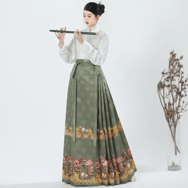 Kf S70276b3972334bfa9a6e5311274533cdi Peony Fairy Hanfu Female Aircraft Sleeves Woven Gold Makeup Flower Horse Face Skirt Embroidered Long Daily Peony Fairy Hanfu Female Aircraft Sleeves Woven Gold Makeup Flower Horse Face Skirt Embroidered Long Daily Style Printing