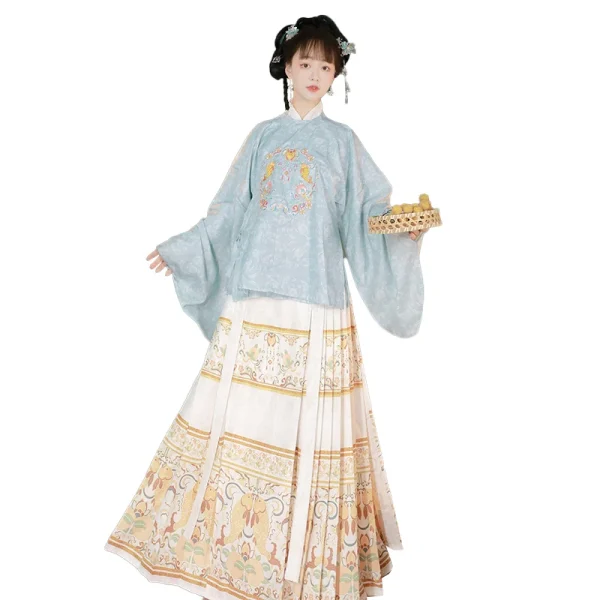 Kf S70b7a2b78442400d8370b0a57cd7b0dbh Original Chinese Traditional Hanfu Female Ming Dynasty Crew Neck Embroidered Bijia Horse Face Pony Skirt Daily Original Chinese Traditional Hanfu Female Ming Dynasty Crew Neck Embroidered Bijia Horse Face Pony Skirt Daily Fall Winter Set