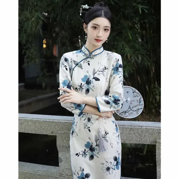 Kf S71414bb954c043c99e40e567aa1e69ccq Traditional Chinese Dress Simple Elegant Women S Qipao Sexy Slim Fit Long Vestidos Mandarin Collar Evening Traditional Chinese Dress Simple Elegant Women's Qipao Sexy Slim Fit Long Vestidos Mandarin Collar Evening Party Cheongsam