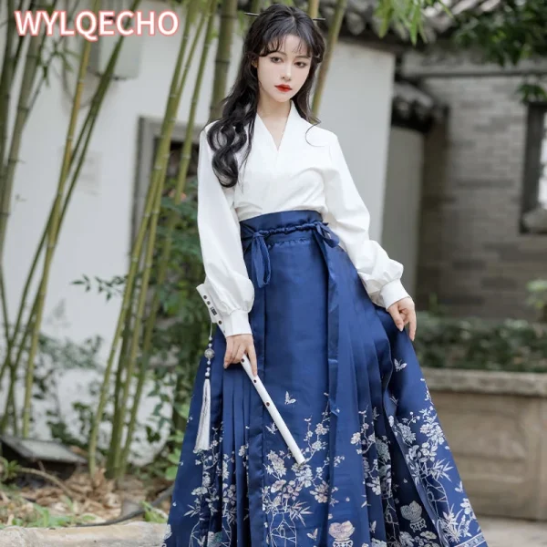 Kf S71b03370a0d048029c6d6a9f557e73b3p Horse Face Skirt Original Modern Hanfu Skirt New Chinese Style Costume Mamianqun Ming Dynasty Weaving Gold Horse Face Skirt Original Modern Hanfu Skirt New Chinese Style Costume Mamianqun Ming Dynasty Weaving Gold Dresses