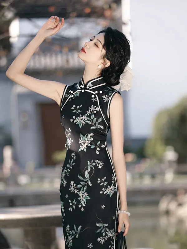 Kf S721f0516284747109506b2c4bcbf0a453 New Chinese Qipao 2024 New Spring Youth Style Sleeveless Retro Style Improved Dress For Women S New Spring Youth Style Sleeveless Retro Style Improved Dress for Women's Daily Life Cheongsam Dress