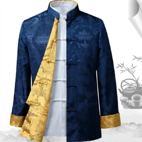 Kf S7710521e6b8644648ff07075f669ca6eo Hot Sale Men Chinese Style Satin Silk Tang Suit Jacket Double Faced Long Sleeve Kung Fu Hot Sale Men Chinese Style Satin Silk Tang Suit Jacket Double Faced Long Sleeve Kung Fu Coat Hanfu Clothing Jackets Size S-3XL