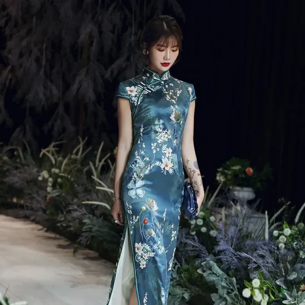 Kf S79e383d96ad3415bb30c2e23da5c133cf Qipao Dress Modern Silk Chinese Traditional Women Dresses Modern Cheongsam Elegant Vestidos Wedding Party Dress Qipao Dress Modern Silk Chinese Traditional Women Dresses Modern Cheongsam Elegant Vestidos Wedding Party Dress