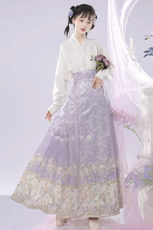 Kf S7a30038a040443ef88e19e7bb6f9d3af9 Water Purple Modern Hanfu Women S Horse Face Skirt Top Suit Mamianqun Daily Wear Chinese Dresses Purple Modern Hanfu Women's Horse Face Skirt Top Suit Mamianqun Daily Wear Chinese Dresses Traditional Ming Dynasty Style