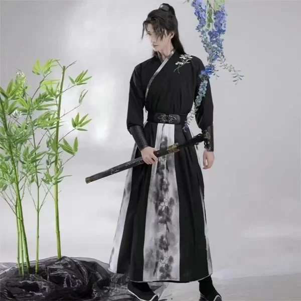 Kf S7b0c523636fd4f8a907777b8ad6a9895k Plus Size 3xl Hanfu Men Ancient Chinese Hanfu Set Male Cosplay Costume Summer Party Hanfu Black Plus Size 3XL Hanfu Men Ancient Chinese Hanfu Set Male Cosplay Costume Summer Party Hanfu Black Outfit For Men Large Size 2XL XL