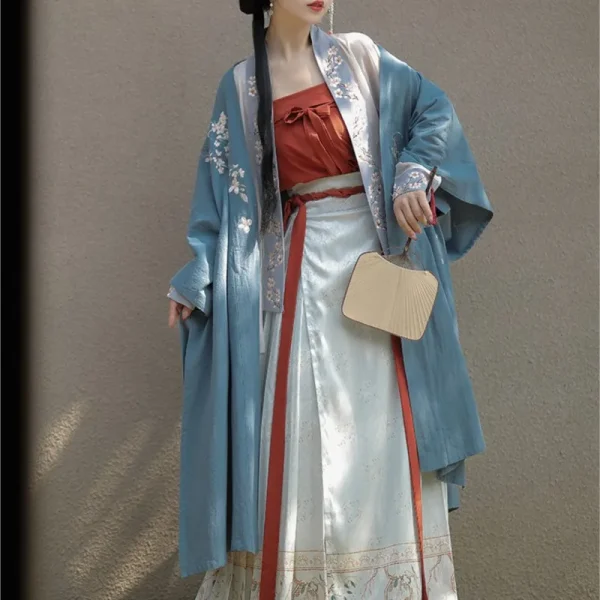 Kf S7b45a14db580444792ad6807f20fd39cz Original Hanfu Song Embroidered Beizi Hundred Folded Skirt Four Piece Elegant Daily Spring And Summer Chinese Original Hanfu Song Embroidered Beizi Hundred-Folded Skirt Four-Piece Elegant Daily Spring And Summer Chinese Hanfu