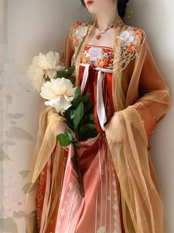 Kf S7cb12a51cef84d30b35acfb76eb16fd9l Chinese Hanfu Dress Carnival Fairy Cosplay Dress Embroidered Ancient Costume Pink Loose Sleeved Fairy Elegant Woman Chinese Hanfu Dress Carnival Fairy Cosplay Dress Embroidered Ancient Costume Pink Loose-sleeved Fairy Elegant Woman Dance Dress