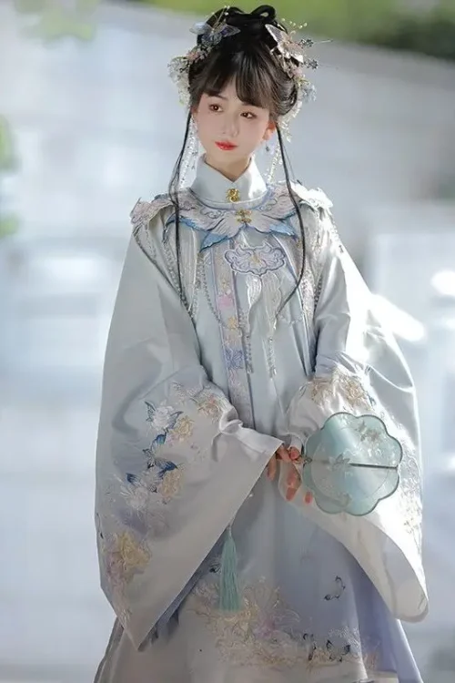 Kf S7d229eef213b42959528d069112b8b4ee Hanfu Women S Ming Dynasty Cosutme Embroidered Standing Neck Long Coat Cloud Shoulder Horse Face Skirt Hanfu Women's Ming Dynasty Cosutme Embroidered Standing Neck Long Coat Cloud Shoulder Horse Face Skirt Three Piece Set