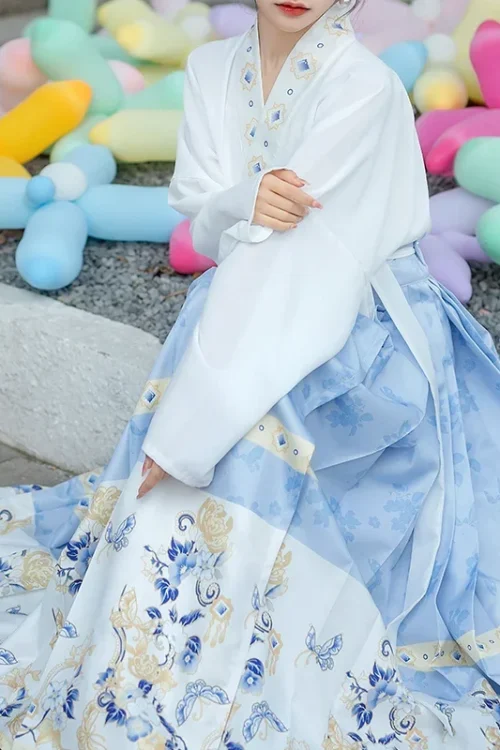 Kf S80f9a83df353486fa2ae959a6791ad0cp Water Horse Face Mamian Skirt Modern Hanfu Women S Chinese Traditional Dresses Ming Dynasty Spring Daily WATER Horse Face Mamian Skirt Modern Hanfu Women's Chinese Traditional Dresses Ming Dynasty Spring Daily Wear Mamianqun New