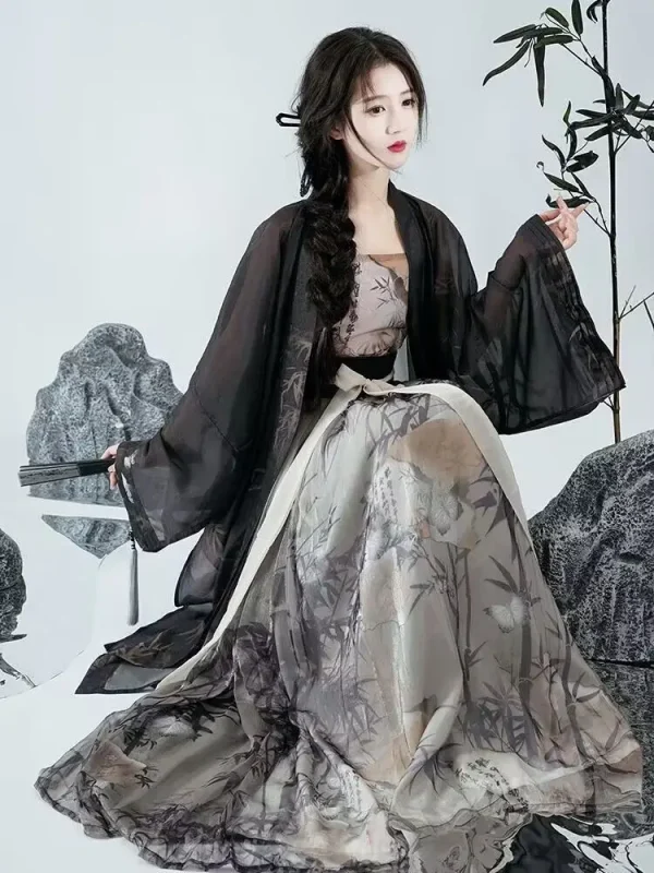 Kf S8274e2dbb9224511bf7f03db98f3df4fk 4xl Hanfu Dress Women Chinese Song Dynasty Modern Style Hanfu Oversized Cosplay Costume Summer Black Hanfu 4XL Hanfu Dress Women Chinese Song Dynasty Modern Style Hanfu Oversized Cosplay Costume Summer Black Hanfu Sets Plus Size 3XL