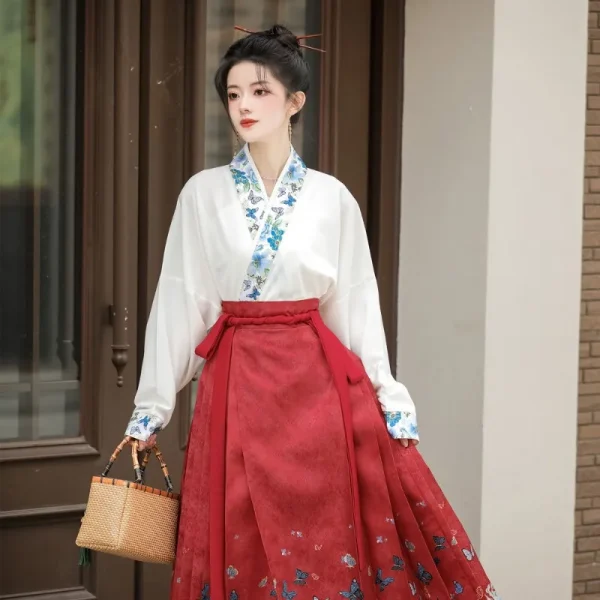 Kf S833812b88127422bb7001fb6454dc9edr Original Hanfu Skirt Set Chinese Style Ming Dynasty Horse Face Skirt Chinese Retro Dress Mamianqun Elegant Original Hanfu Skirt Set Chinese Style Ming Dynasty Horse Face Skirt Chinese Retro Dress Mamianqun Elegant Traditional Costume