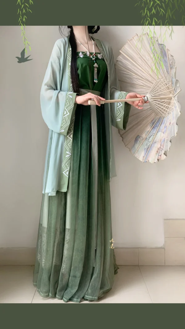 Kf S838f6aacf27e4209836a8b9d49a4267c1 Yingchunjian Original Hanfu Women Song Pleated Skirt Strap Embroidery National Style Spring And Summer Daily Chinese Original Hanfu Women Song Pleated Skirt Strap Embroidery, National Style, Spring and Summer Daily Chinese hanfu