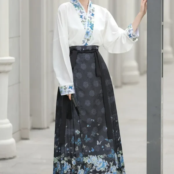 Kf S839f526c4a0341a688e7119e732399834 Original Hanfu Skirt Set Chinese Style Ming Dynasty Horse Face Skirt Chinese Retro Dress Mamianqun Elegant Original Hanfu Skirt Set Chinese Style Ming Dynasty Horse Face Skirt Chinese Retro Dress Mamianqun Elegant Traditional Costume