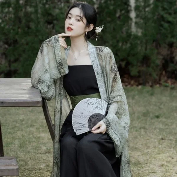 Kf S84eec0f80ed54037965967d68a487a56a New Chinese Retro Style Ancient Song Dynasty Hanfu Three Pieces Set Spring Summer Women Daily Elegant New Chinese Retro Style Ancient Song Dynasty Hanfu Three Pieces Set Spring Summer Women Daily Elegant Casual Hanfu Set