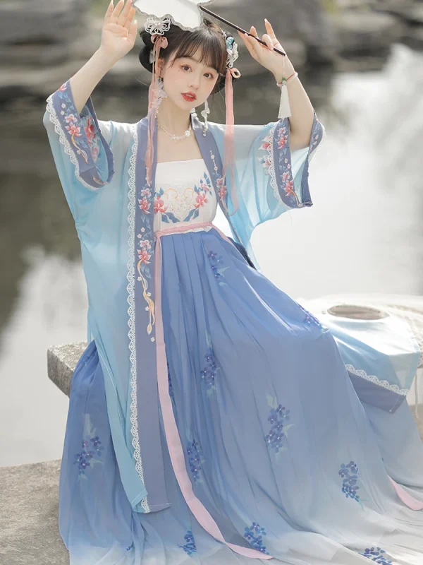 Kf S85e238a0e3c846df84315be10a8bba33i 2022 Autumn Green Blue Hanfu Song Dynasty Cardigan Long Shirt Super Fairy Elegant Ancient Costume Chinese Autumn Green Blue Hanfu Song Dynasty Cardigan Long Shirt Super Fairy Elegant Ancient Costume Chinese Hanfu Dress for Women