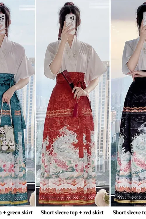 Kf S8602ac83b80a4acb8045f4e1e31feb3cs Tradicional chinesa Hanfu Horse Face Skirt Women Ming Dynasty Mamianqun Long Pleated Skirt Halloween Carnival Party Tradicional chinesa Hanfu Horse Face Skirt Women Ming Dynasty Mamianqun Long Pleated Skirt Halloween Carnival Party Fato diário