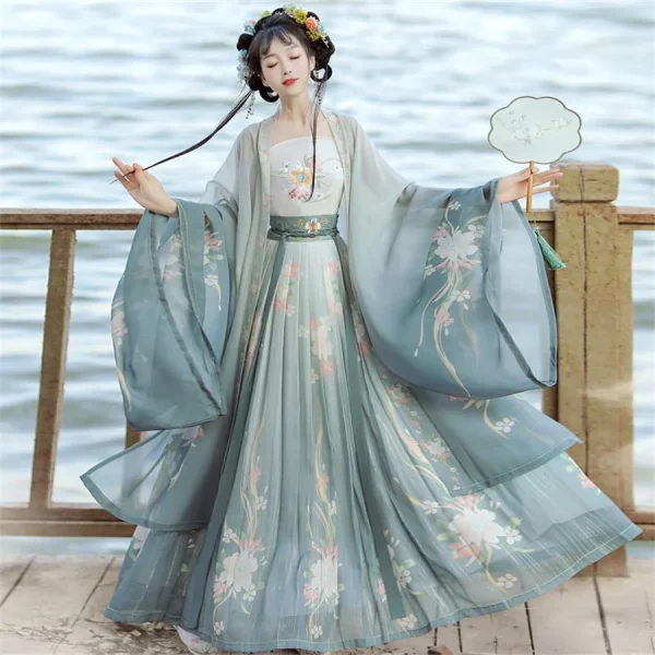 Kf S881f268eeaa548de8bf0c93aab9c3582f Ancient Traditional Chinese Women Elegant Hanfu Dress Fairy Embroidery Stage Folk Dance Costume Retro Song Dynasty Ancient Traditional Chinese Women Elegant Hanfu Dress Fairy Embroidery Stage Folk Dance Costume Retro Song Dynasty 3 Piece Sets