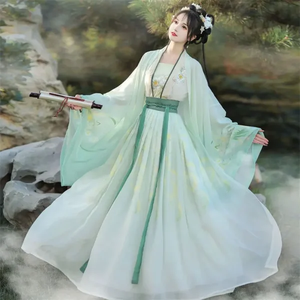 Kf S8b260df289ed4b2abb7ce69d263f314cp Hanfu Women Chinese Traditional Embroidery Stage Dance Dress Female Fairy Cosplay Costume Hanfu Gradient Blue Green Hanfu Women Chinese Traditional Embroidery Stage Dance Dress Female Fairy Cosplay Costume Hanfu Gradient Blue&Green For Women