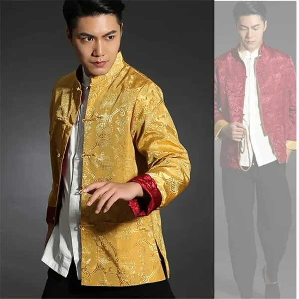 Kf S8cd084e46c0049608724347b8d6022b9n Chinese Traditional Uniform Top Kungfu Shirt For Men Tang Suit Jacket Mens Two On Each Side Chinese Traditional Uniform Top Kungfu Shirt for Men Tang Suit Jacket Mens Two On Each Side Towards The Bottom Of The Shirts