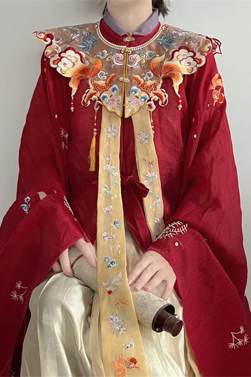 Kf S8d9244c904304d13ad7cb6884d0273ebn Ming Dynasty Hanfu Embroidery Stand Up Collar Cloud Shoulder Ribbon Chinese Style Ancient Costume Accessories Women Ming Dynasty Hanfu Embroidery Stand-up Collar Cloud Shoulder Ribbon Chinese Style Ancient Costume Accessories Women Girl Gift