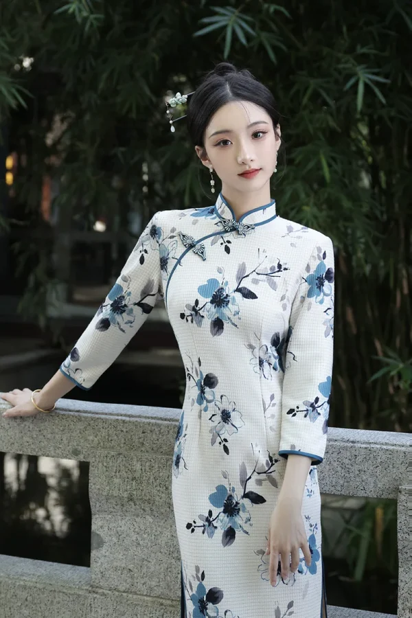 Kf S8dde03c6e715488a86596c6a880a011dr Traditional Chinese Dress Simple Elegant Women S Qipao Sexy Slim Fit Long Vestidos Mandarin Collar Evening Traditional Chinese Dress Simple Elegant Women's Qipao Sexy Slim Fit Long Vestidos Mandarin Collar Evening Party Cheongsam