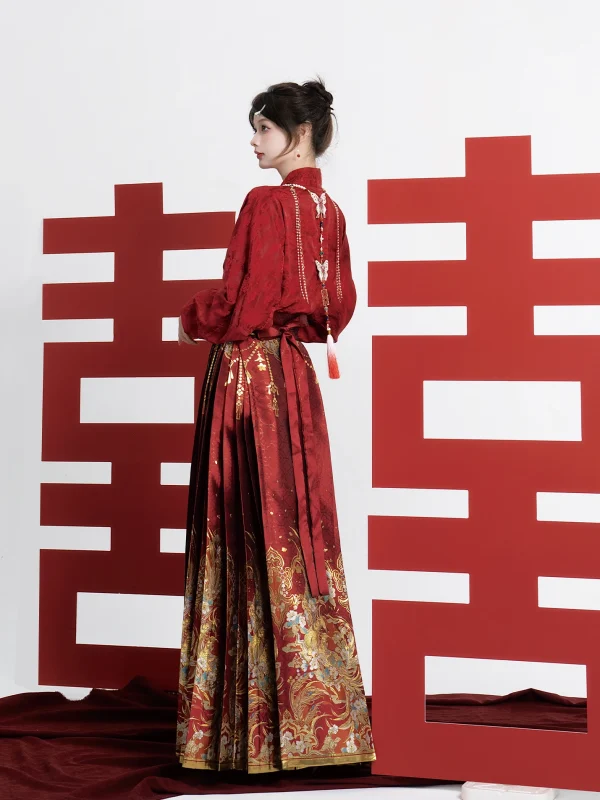 Kf S8e63100c551343a0af6bc5dcd70e7a5c7 2024 Engagement Wedding Hanfu Horse Face Skirt Women Chinese Traditional Vintage Ming Dynasty Hanfu Pleats Skirt Engagement Wedding Hanfu Horse Face Skirt Women Chinese Traditional Vintage Ming dynasty Hanfu Pleats Skirt