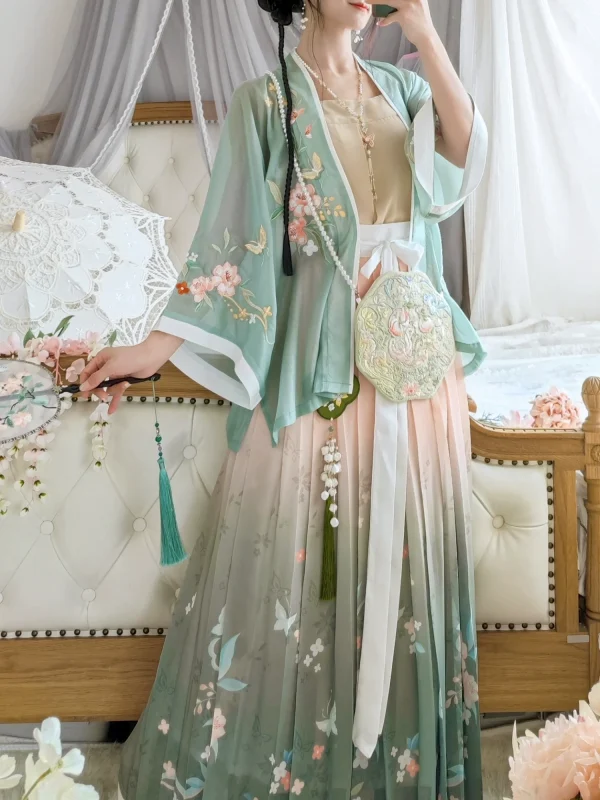 Kf S8f1f20cb732846ebb0e4b873287e47e96 Chinese Hanfu Song System Short Shirt Half Sleeve Improved Hanfu Waist Skirt Spring And Summer Women Chinese Hanfu Song system short shirt half sleeve improved Hanfu waist skirt spring and summer women's wear