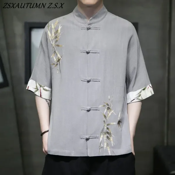 Kf S8fbe54c729a748e8918161ad11b16dcfa Tang Suit Men Chinese Style Summer Thin Cotton Linen Embroidery Shirt Trend Loose Hanfu Tops Large Tang Suit Men Chinese Style Summer Thin Cotton Linen Embroidery Shirt Trend Loose Hanfu Tops Large Size Shirt Vintage Casual