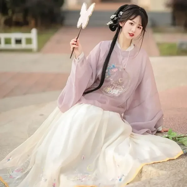 Kf S930fb5b01e75481c8768766f13fa12d9k Summer Original Ming Dynasty Rabbit Embroidered Hanfu Suit Purple Top Skirt Women S Clothing Sweet Fairy Summer Original Ming Dynasty Rabbit Embroidered Hanfu Suit Purple Top Skirt Women's Clothing Sweet Fairy Party Dresses