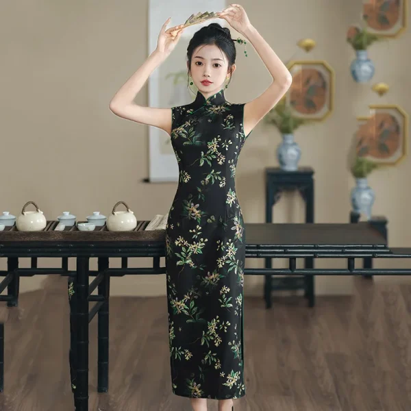 Kf S963cfaf88fdc427587df157d297dc2bel Black Print Improved Long Cheongsam Women Elegant Slim Dress Plus Size Chinese Style Long Sleeve Retro Black Print Improved Long Cheongsam Women Elegant Slim Dress Plus Size Chinese Style Long Sleeve Retro Qipao S To 3XL