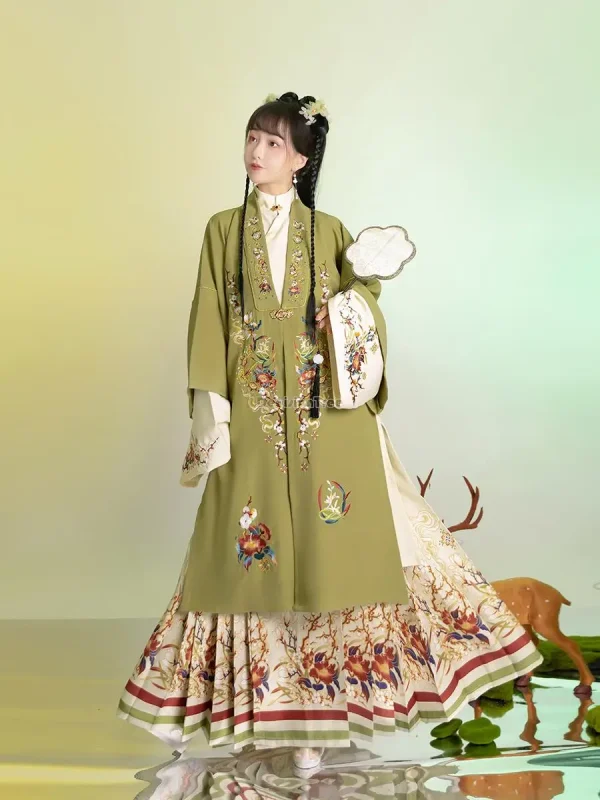 Kf S9859901750e24a31812bfce111ab83e7r 2023 Chinese Hanfu Female Ming Dynasty Stand Collar Shirt Long Pleated Skirt Autumn Winter Improved Women Chinese hanfu female ming dynasty stand collar shirt long pleated skirt autumn winter improved women embroidery hanfu set