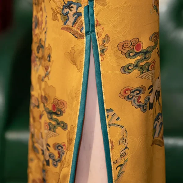 Kf S9b62ebe2ef104f69a66ef1b200f209d2u Spring Summer New Women Yellow Qipao Short Sleeve Lady Party Dress Female Chinese Traditional Catwalk Cheongsam Spring Summer New Women Yellow Qipao Short Sleeve Lady Party Dress Female Chinese Traditional Catwalk Cheongsam