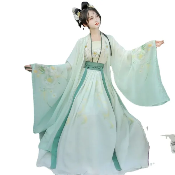 Kf S9c867909497143b8ad3ab01fdb018247g Chinese Hanfu Women S New Song Dynasty Original Authentic Traditional Retro Daily One Piece Waist Length Chinese Hanfu women's new Song dynasty original authentic traditional retro daily one-piece waist-length pleated skirt