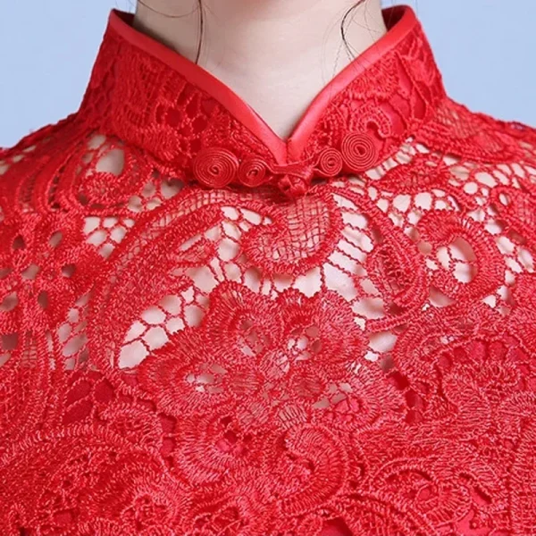 Kf S9cb61a3b5e514cbb8a49056c057c7b4f4 New Style 4xl 5xl Women S New Summer Fishtail Lace Improved Cheongsam Chinese Red Wedding Dresses New Style 4XL 5XL Women's New Summer Fishtail Lace Improved Cheongsam Chinese Red Wedding Dresses Long Sexy Slimming Qipao Dress