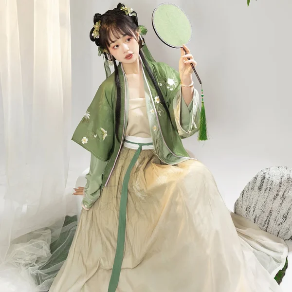 Kf S9d5e065320364a9d9d50ce0af7d6df3cg Hanfu Song Dynasty Cardigan Improved Waist Length Skirt Ancient Costume Embroidery Fairy Elegant Chinese Traditional Dress Hanfu Song Dynasty Cardigan Improved Waist-length Skirt Ancient Costume Embroidery Fairy Elegant Chinese Traditional Dress Women